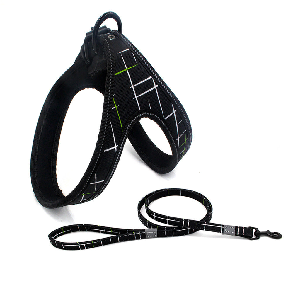 Colorful Printed Oxford Fabric Reflective Pet Harness